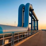 Pipes transporting natural gas