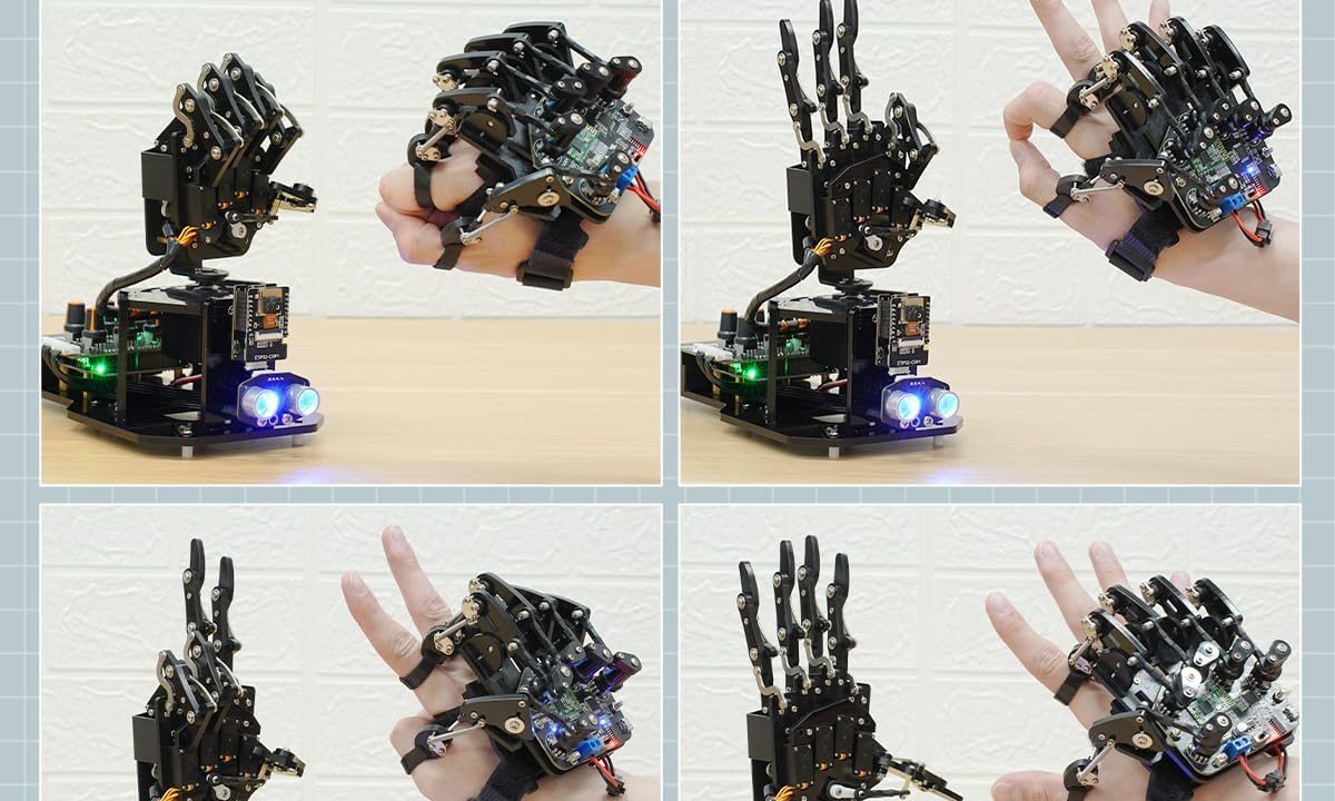 Robot Hand Glove Control Gesture Sensing for Arduino Robot Open Source Wireless Somatosensory Mechanical Robot Arm Glove for Robot Secondary Development