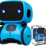 Contixo R1 Kids Robot Toy, Blue Interactive Smart Robots with Voice Control Talking Dancing Learning Touch Sensor Compact Educational Portable Toy for Boys Girls Toddlers 3-8 Years Old Birthday Gifts