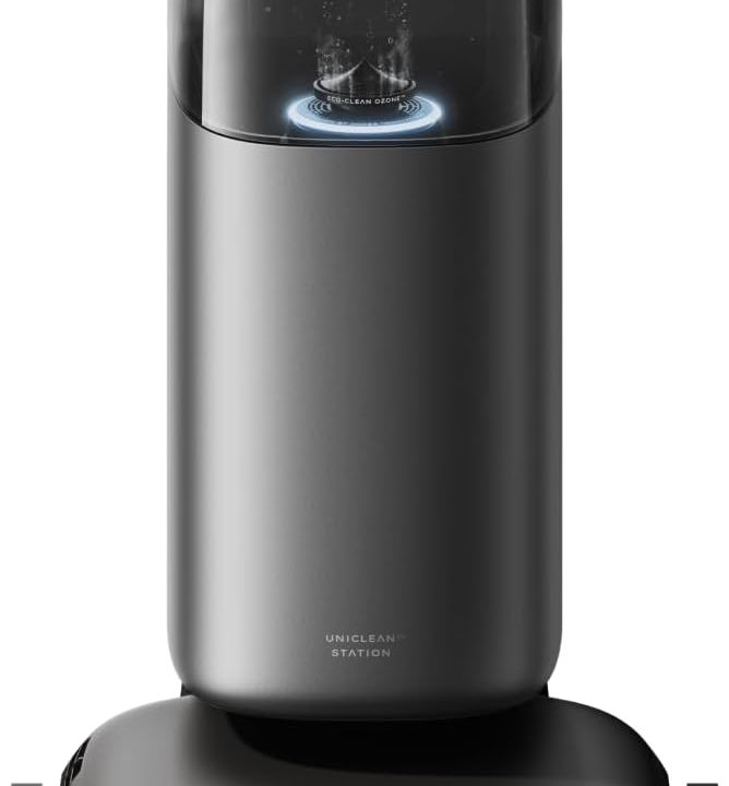 eufy Robot Vacuum Omni S1 Pro, HydroJet System with Roller Mop, Robot Vacuum and Mop Combos, Eco-Clean Ozone, Incrediable Suction, Obstacle Avoidance, Auto Mop Washing & Drying, Self-Emptying