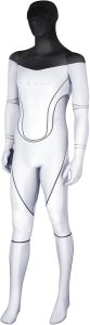 Adult Tesla Bot Costume, Halloween Humanoid Robot Costume with Face Covering, Full Bodysuit Costume, Jumpsuit Halloween Costume (Suitable for Height 170-175cm)