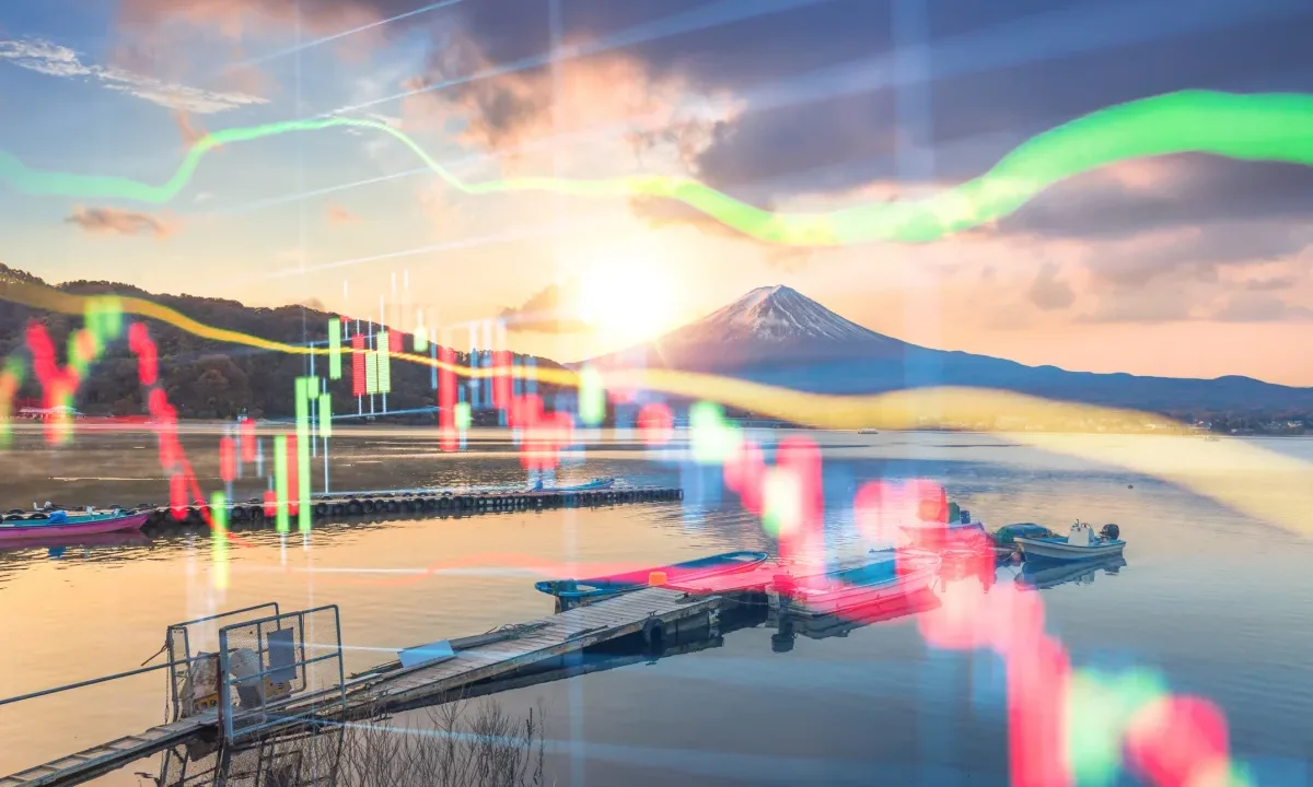 Data floating over a lake to symbolize a data lake concept.