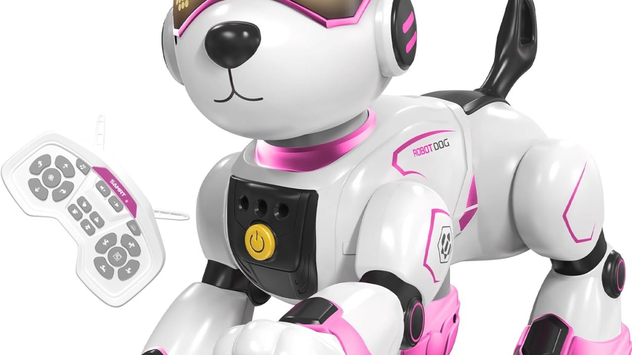 Robot Dog Toys for Kids, Remote Control Dog Robot, Voice & Touch Control, Programmable Interactive Robotic Puppy Toy, Sing, Dance, Rechargeable Robo Pet for Boys Girls Ideas