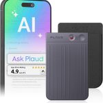 Plaud Note AI Voice Recorder, Voice Recorder w/Case, App Control, Transcribe & Summarize with AI Technology, Support 112 Languages, 64GB Memory, Lectures, Meetings, Calls, Black, Non-Pro Version