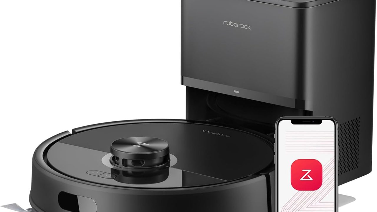 roborock Q7 M5+ Robot Vacuum and Mop, Upgraded from Q5 Max+, Up to 7-9 Weeks Self-Empty, 10000Pa Suction, Dual Anti-Tangle System for Pet Hair & Carpet, PreciSense LiDAR Navigation, App Control, Black