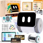 WhalesBot Pubbo Air Smart Interactive Robot for Kids, Voice/Touch/APP/Remote Control, Modular/Scratch Coding, Companion Robotic with Sensors, STEM Educational Toy for Boys Girls 4 5 6 7 8 9 10