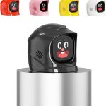 Smart Car Robot Dashboard AI Emotional Expression Dash Companion with 60 Cute Animated Expression Personalized Interior Style Center Console Decoration for Cars Interactive Driving Fun Gift(black)