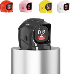 Smart Car Robot Dashboard AI Emotional Expression Dash Companion with 60 Cute Animated Expression Personalized Interior Style Center Console Decoration for Cars Interactive Driving Fun Gift(black)