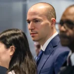 Greg Brockman, president and co-founder of OpenAI, arrives at the federal court in Oakland, California, US, on Thursday, April 30, 2026.
