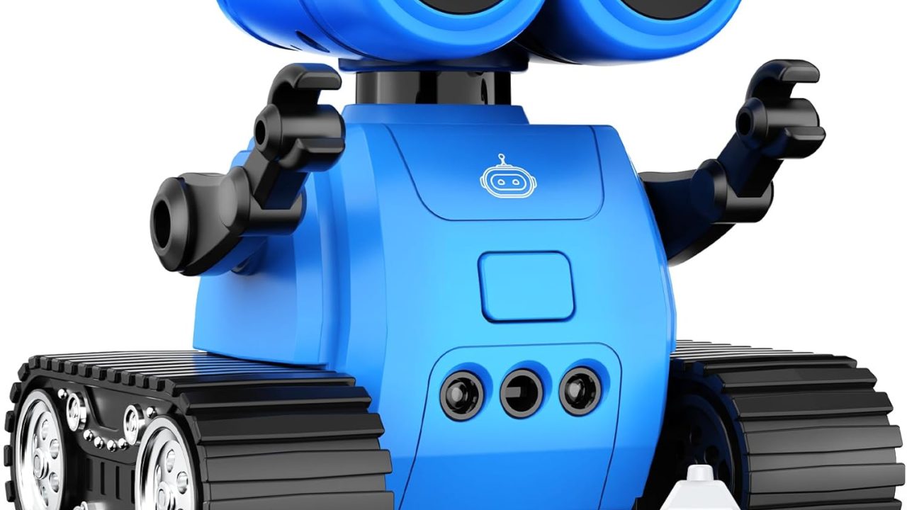 Hamourd Robot Toys for Boys Girls, Emo Robot with Walkie-Talkie Function, Gesture Sensing, Flexible Head & Arms, Programming Motion, Dance Moves, Music, Multi-Mode LED Eye, Toys for Ages