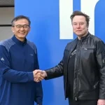 Intel CEO Lip-Bu Tan and SpaceX CEO Elon Musk.