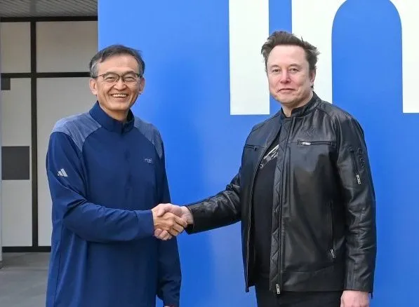 Intel CEO Lip-Bu Tan and SpaceX CEO Elon Musk.