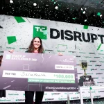 Salva Health Co-Founder & CEO Valentina Agudelo Vargas, winner of the Startup Battlefield 2024, poses onstage during TechCrunch Disrupt 2024 Day 3 at Moscone Center on October 30, 2024 in San Francisco.