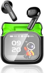 MINISO MS103 AI Translator Earbuds, 3-in-1 Translation Earbuds in Real Time Support 135 Languages, Audifonos Traductores Inglés Español, Bluetooth 6.0 Translating Device for Travel Business Learning