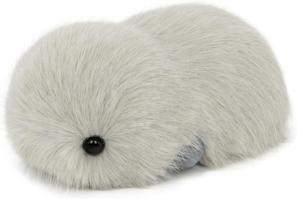 Interactive AI Plush Companion Pet– Privacy Safe Soft Huggable Intelligence Emotional Support Robot Pets, Anxiety Relief Desk Robots| Ideal Toy Gift for Kids,Teens,Adults,Seniors(Grey)