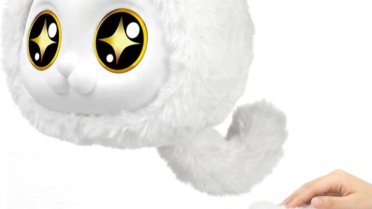 AI Talking Interactive Plush Toy, Smart Voice Responsive Robotic, Intelligent Learning Companion with Emotional Interaction, Educational Playmate for 14+Teens, and Seniors, Ideal （White）