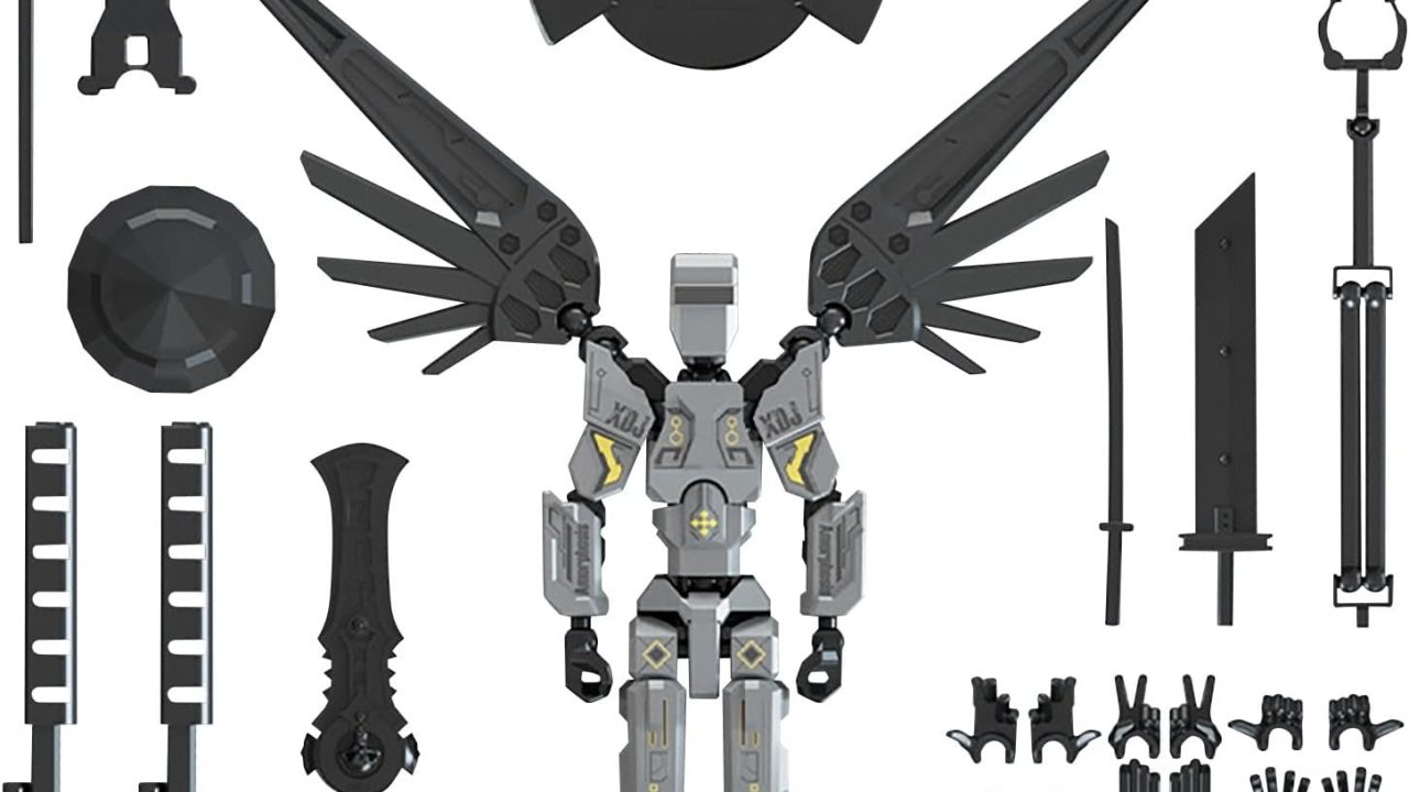 T13 Robot Humanoid Action Figure, Cool 3D Printed Articulated Humanoid Action Figure with Movable Joints, Great for Desktop Decoration Gift