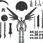 T13 Robot Humanoid Action Figure, Cool 3D Printed Articulated Humanoid Action Figure with Movable Joints, Great for Desktop Decoration Gift