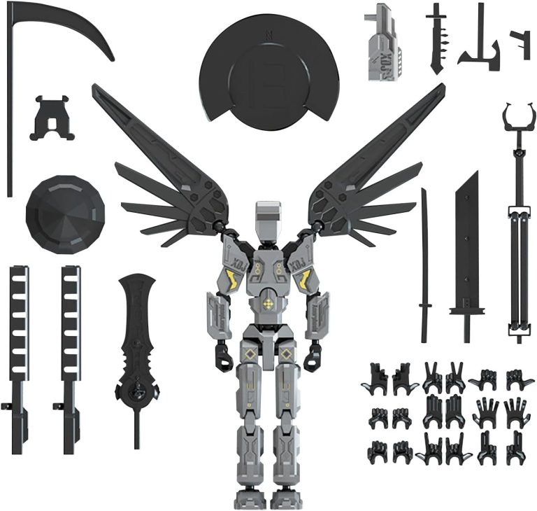 T13 Robot Humanoid Action Figure, Cool 3D Printed Articulated Humanoid Action Figure with Movable Joints, Great for Desktop Decoration Gift