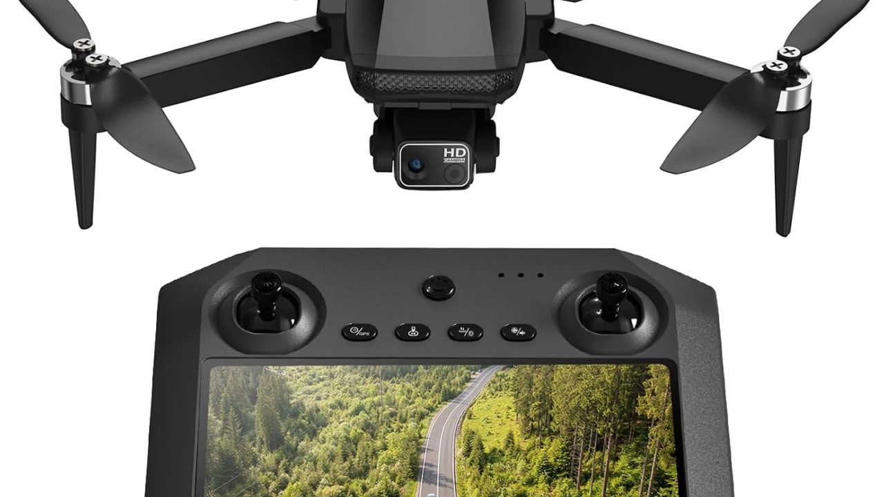 GPS Drone with Camera for Adults 4K, 5.5" Touchscreen Controller, 3-Axis Gimbal & EIS, 46 Mins Flight, 2KM FPV Transmission, Under 249g Foldable Quadcopter, Brushless Motors, Auto Return, Gift for Beginner