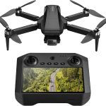 GPS Drone with Camera for Adults 4K, 5.5" Touchscreen Controller, 3-Axis Gimbal & EIS, 46 Mins Flight, 2KM FPV Transmission, Under 249g Foldable Quadcopter, Brushless Motors, Auto Return, Gift for Beginner