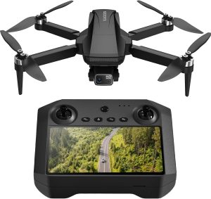 GPS Drone with Camera for Adults 4K, 5.5" Touchscreen Controller, 3-Axis Gimbal & EIS, 46 Mins Flight, 2KM FPV Transmission, Under 249g Foldable Quadcopter, Brushless Motors, Auto Return, Gift for Beginner