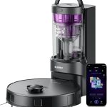 Eureka E20 Robot Vacuum with Bagless Self Emptying Station, Robotic Vacuum and Mop Combo, 45-Day Capacity, Upgraded 8000Pa Suction and Anti Hair-Tangling Brush, LiDAR Navigation, App Control