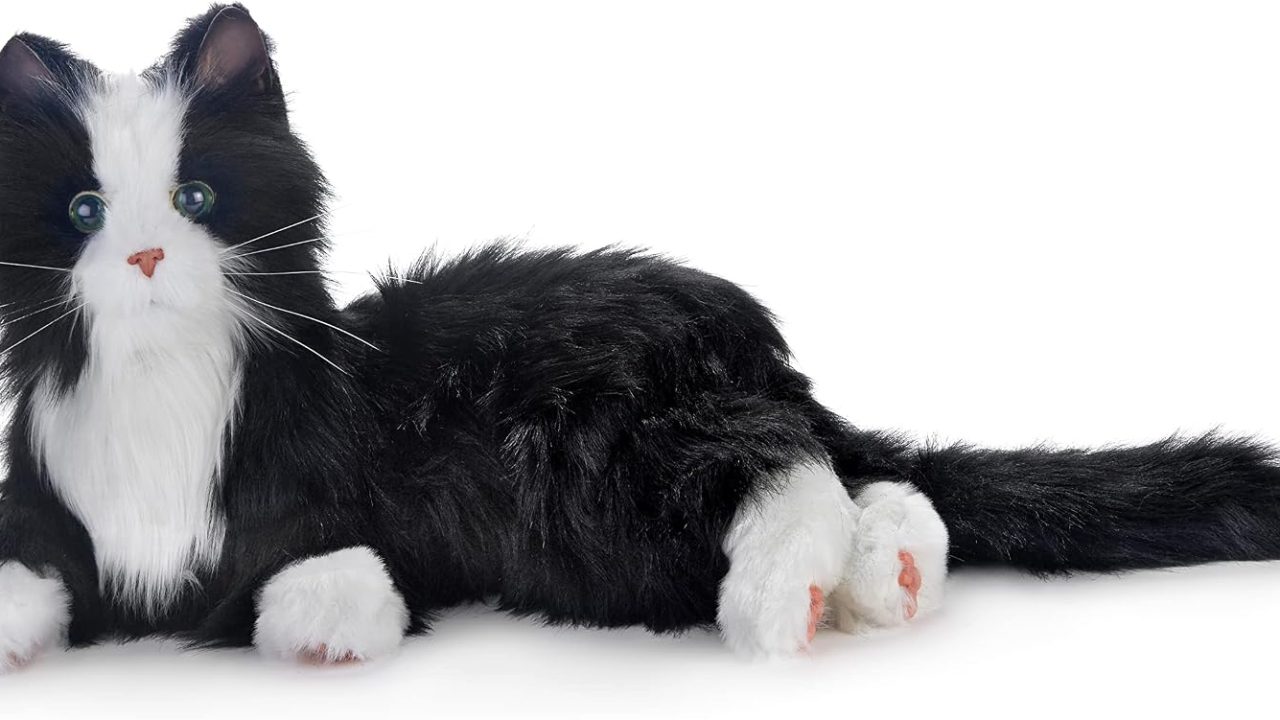 JOY FOR ALL - Black & White Tuxedo Cat - Interactive Companion Pets - Realistic & Lifelike, 5 Years and up, 5 Years and up