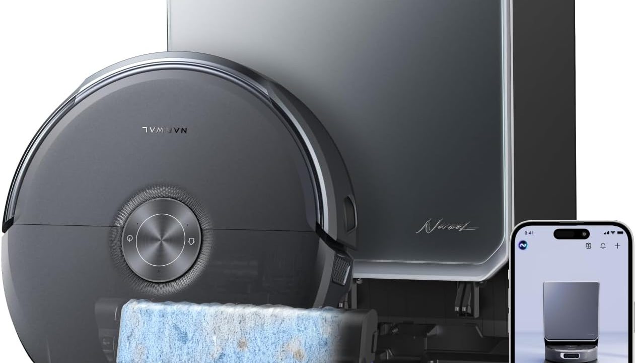 NARWAL Flow 2 Robot Vacuum and Mop Combo, 31000Pa, FlowWash Mop, Balck