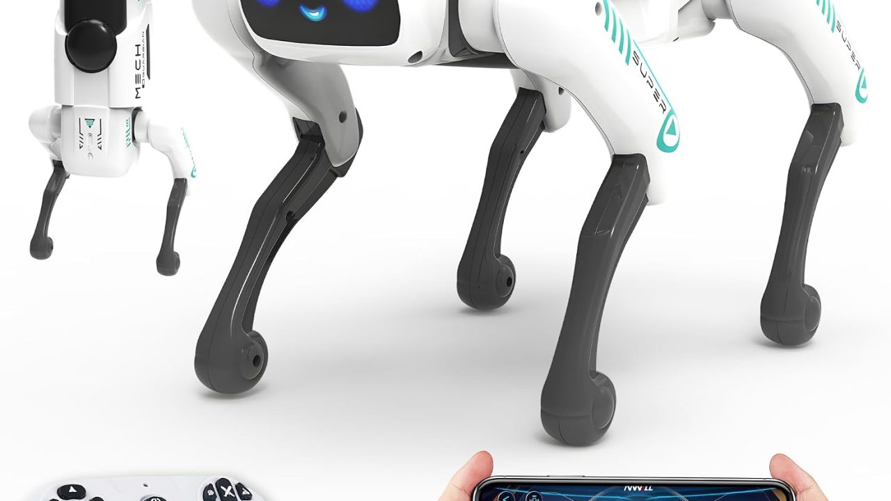 SANCO Smart Robot Dog - Remote Control Robots Pets with APP Programming, Smart and Realistic Robotic Puppy, Interactive Actions and Perform Trick, Ideal Gifts for Kids Boys Adults