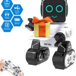 okk Robot Toy for Kids, Smart RC Robots for Kids with Touch and Sound Control Robotics Intelligent Programmable, Robot Toy with Walking Dancing Singing Talking Transfering Items for Boys Girls (White)