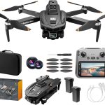 drones with camera for adults 4K 30FPS HD Video, 4.5" LCD FPV GPS Drone, 60-Min Flight Time (2 Batteries), 10,000ft Transmission, Auto Return, Foldable & Lightweight, Professional/Beginner Friendly(168mx-2 Batteries)