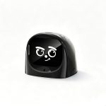 AI Voice Interaction Companion Robot for Car & Desktop, Magnetic Mount Compatible, Smart Chat Display with Expression Screen, Portable Interactive Gadget for Home & Travel (Black Eyes)