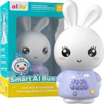 alilo AI Toys for Kids, Smart Companion with Real-Time Voice, 4 Agents & 91 Languages, Preloaded 48 Bunny English/50 Stories/66 Music/28 Lullabies/34 Classical Tunes, Bluetooth Speaker