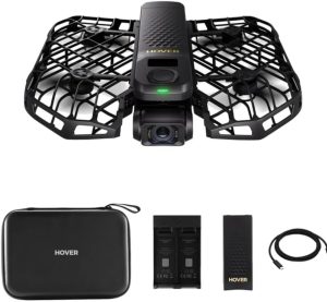 HOVERAir X1 PROMAX 8K Self-Flying Drone: Pocket AI Tracking Action Camera, 4K 120fps, 1/1.3” CMOS, 26mph Follow Speed, 64GB Storage, 2 Battery Bundle with Charging Hub & Case/Combo