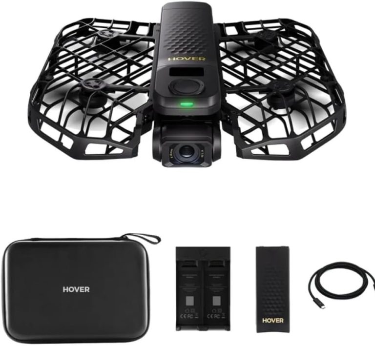 HOVERAir X1 PROMAX 8K Self-Flying Drone: Pocket AI Tracking Action Camera, 4K 120fps, 1/1.3” CMOS, 26mph Follow Speed, 64GB Storage, 2 Battery Bundle with Charging Hub & Case/Combo