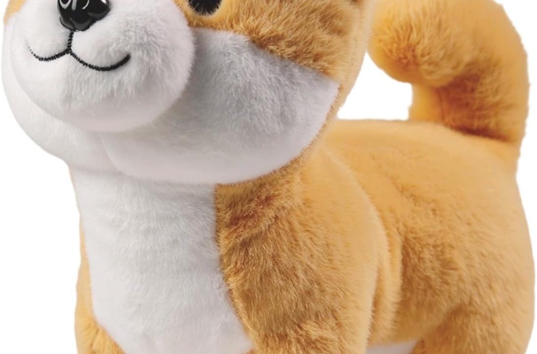 Electronic Plush Toy Dog, Jumping Barking Robot Dog for Kids | Walking Singing Dog Toy, Dancing, Spinning, Wagging Tail, Pause Anytime, Perfect Baby Gift