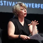 The New Yorker staff writer Jill Lepore speaks onstage at The Hillary Question during The New Yorker Festival 2015 at SVA Theater on October 4, 2015 in New York City.