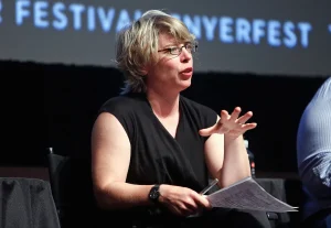 The New Yorker staff writer Jill Lepore speaks onstage at The Hillary Question during The New Yorker Festival 2015 at SVA Theater on October 4, 2015 in New York City.