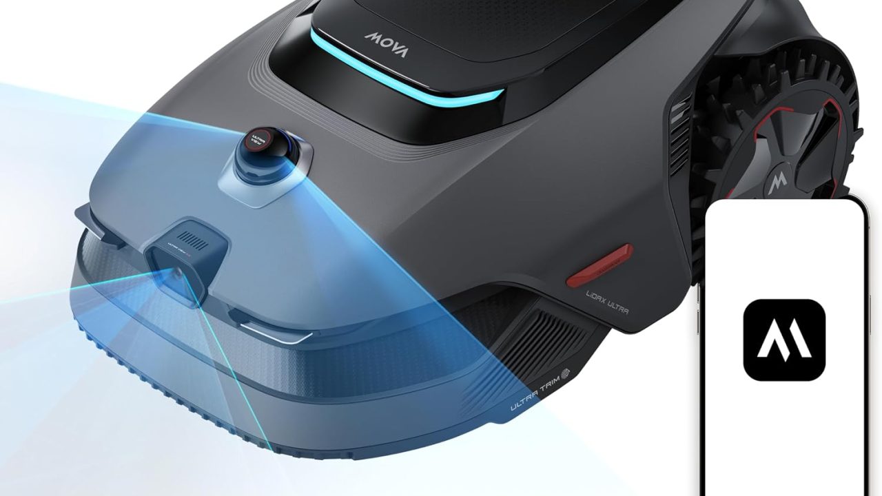 MOVA LiDAX Ultra 2000 Robot Lawn Mower with 4G for 0.5 Acre, No Wire No RTK+360° 3D LiDAR+AI Vision Auto Mapping, Zero-Edge Cutting, Cut Height 1.2"-3.9", 45% Slope, 150 Mowing Zones, Anti-Theft