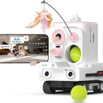Pmate AI Pet Camera Robot Companion for Dogs & Cats Robot Camera with Visual Recognition Remote Video Interaction Auto Feeding & Play Red Light Teaser Night Vision Auto Charging Pink