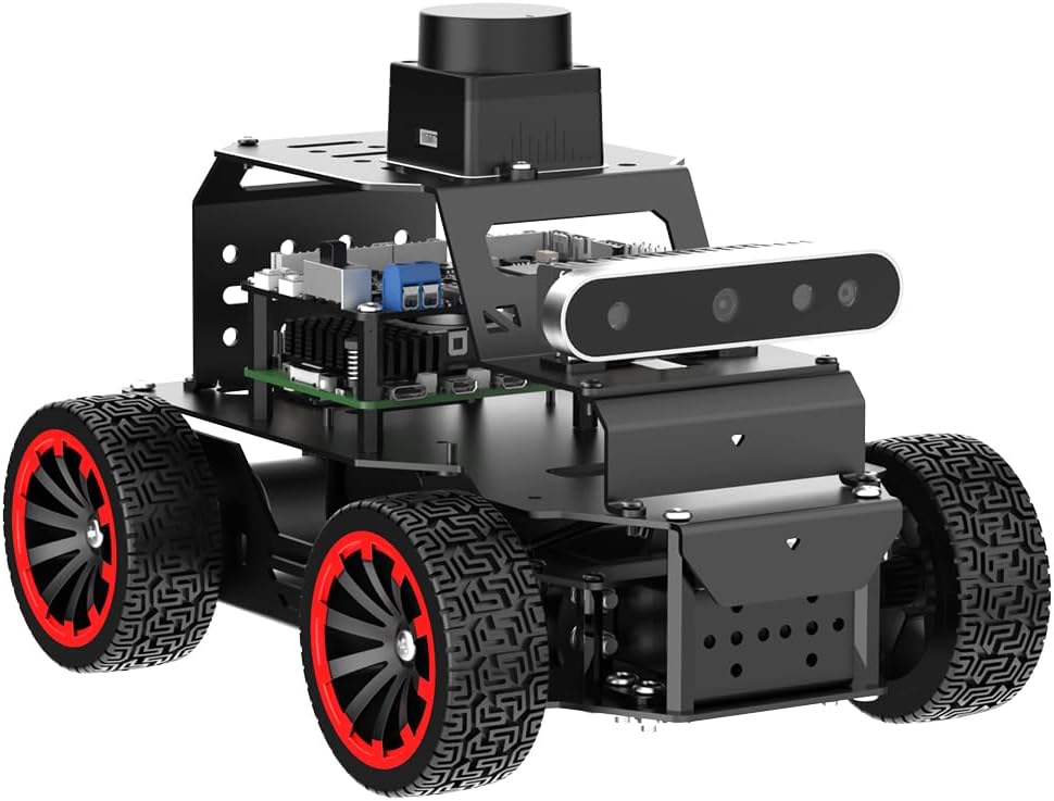 ROS2 Robot Car for RaspberryPi ChatGPT Large AI Model Programmable AI Vision Robot Ackermann Chassis SLAM Mapping Auto Driving Voice Control, Python Robotic for Adult, MentorPi A1 Standard & NO RPi