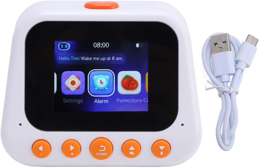 AI Intelligent Learning Robot, Voice Assistant Time Manager with Multifunctional Translation and Reminder, for Kids Early Education and Knowledge Exploration