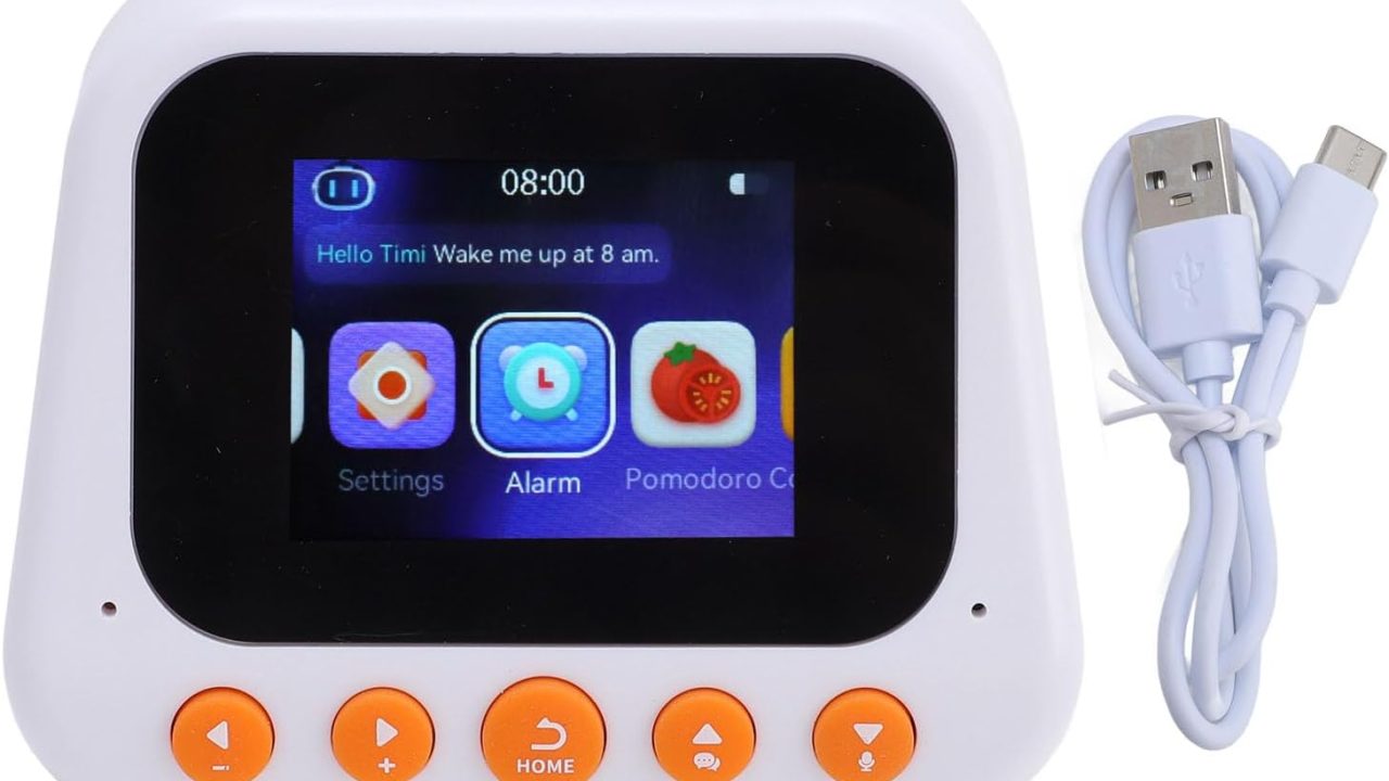 AI Intelligent Learning Robot, Voice Assistant Time Manager with Multifunctional Translation and Reminder, for Kids Early Education and Knowledge Exploration