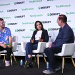 May Habib onstage at TechCrunch Disrupt 2023.