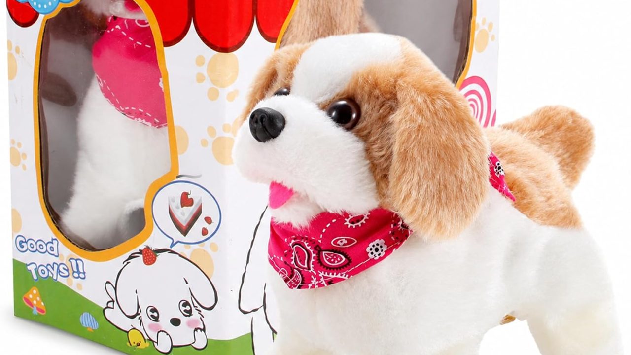 Liberty Imports Flip Over Puppy - Battery Operated Mechanical Jumping Little Pet Dog - Flipping Toy that Somersaults, Walks, Sits, Barks for Toddlers & Kids
