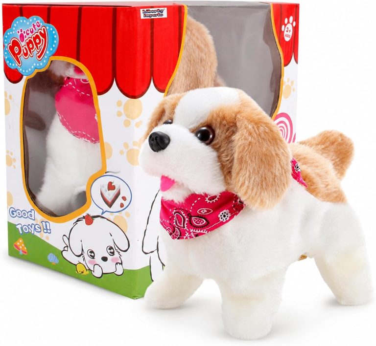 Liberty Imports Flip Over Puppy - Battery Operated Mechanical Jumping Little Pet Dog - Flipping Toy that Somersaults, Walks, Sits, Barks for Toddlers & Kids