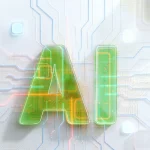 the letters "AI" in AI concept illustration