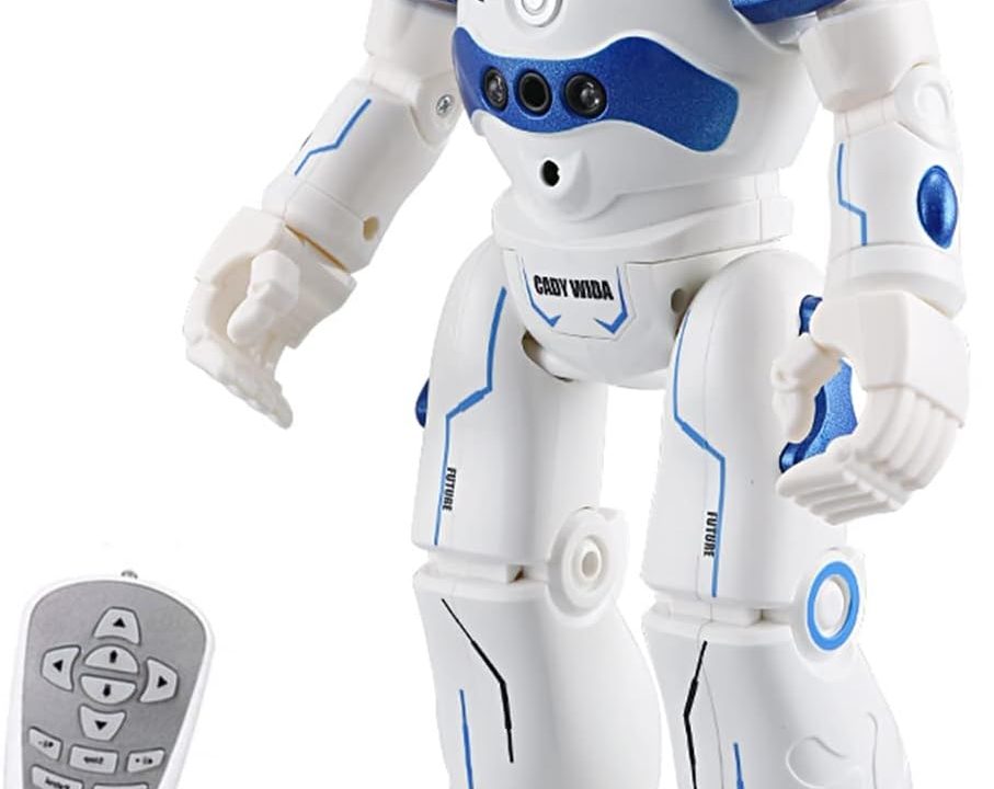 RC Robot Toys Gesture Sensing Smart Robot Toy for Kids Can Singing Dancing Speaking Christmas Birthday (White)