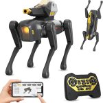 cxjoigxi Smart Robot Dog, Interactive STEM Toys, Robotic Dog with Blaster, Voice & Remote Control, App Programming, 30+ Actions, Bionic Walking, Great Birthday Gifts for Kids Boys Girls Age 6+